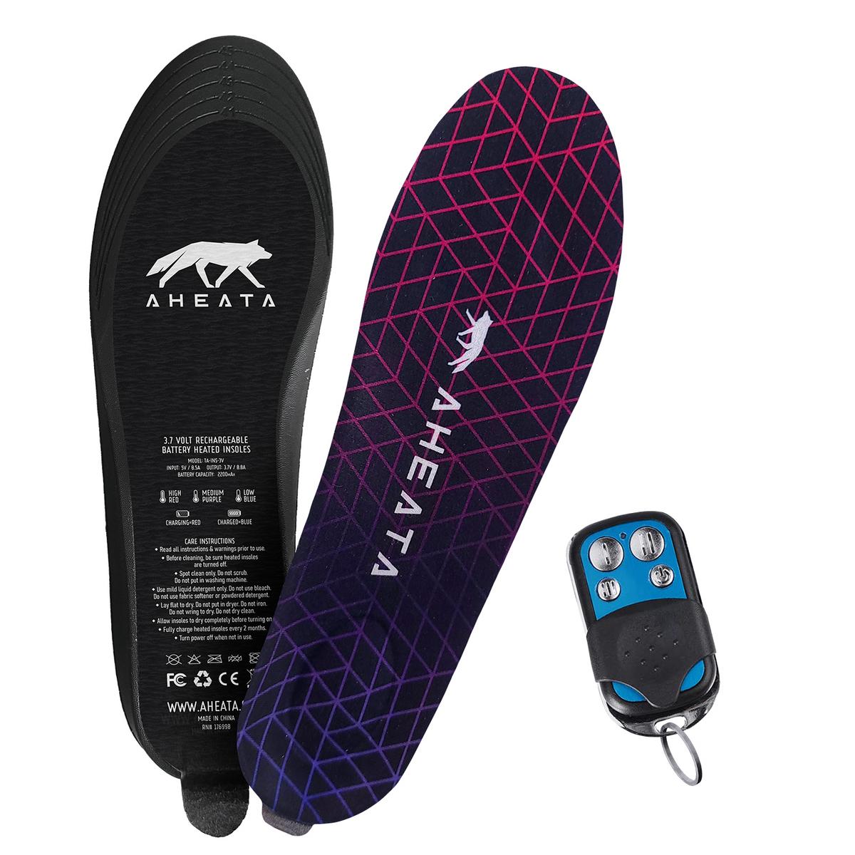 Aheata Rechargeable Heated Insoles with Remote Aheata Rechargeable Heated Insoles with Remote