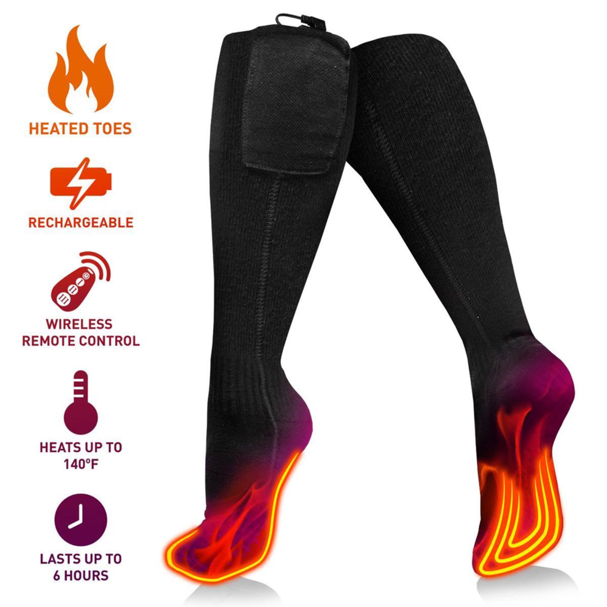 Open Box Aheata 5V Battery Heated Socks with Remote Control - Back