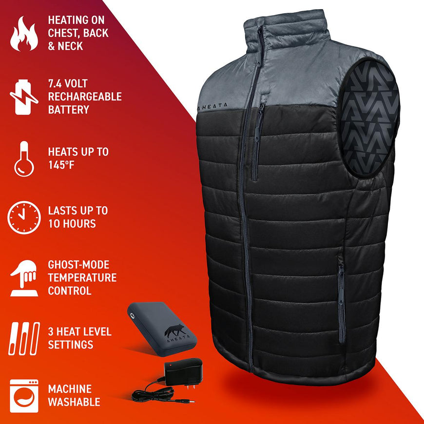 Aheata 7V Men's Heated Vest with Battery Pack - Info