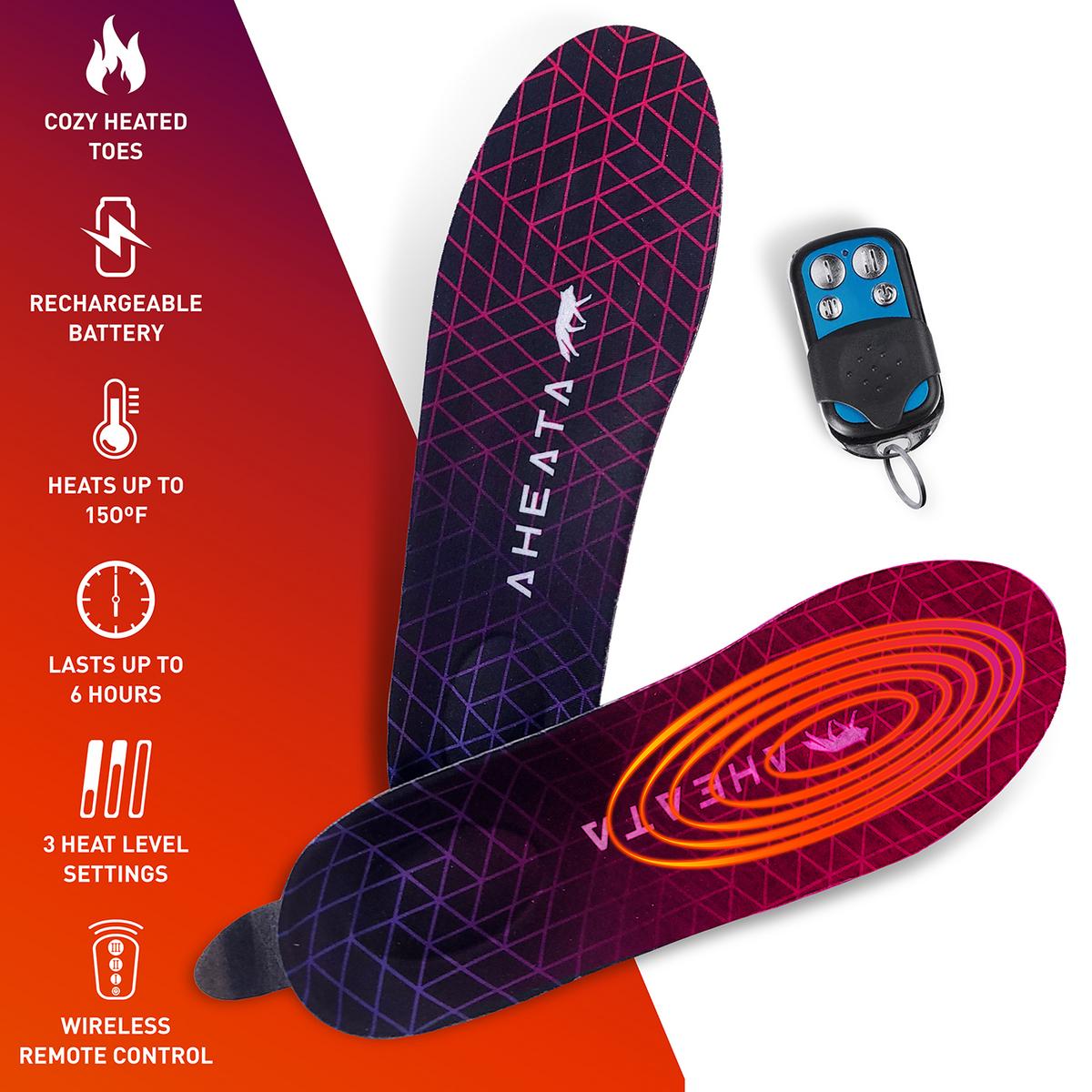 Aheata Rechargeable Heated Insoles with Remote - Back
