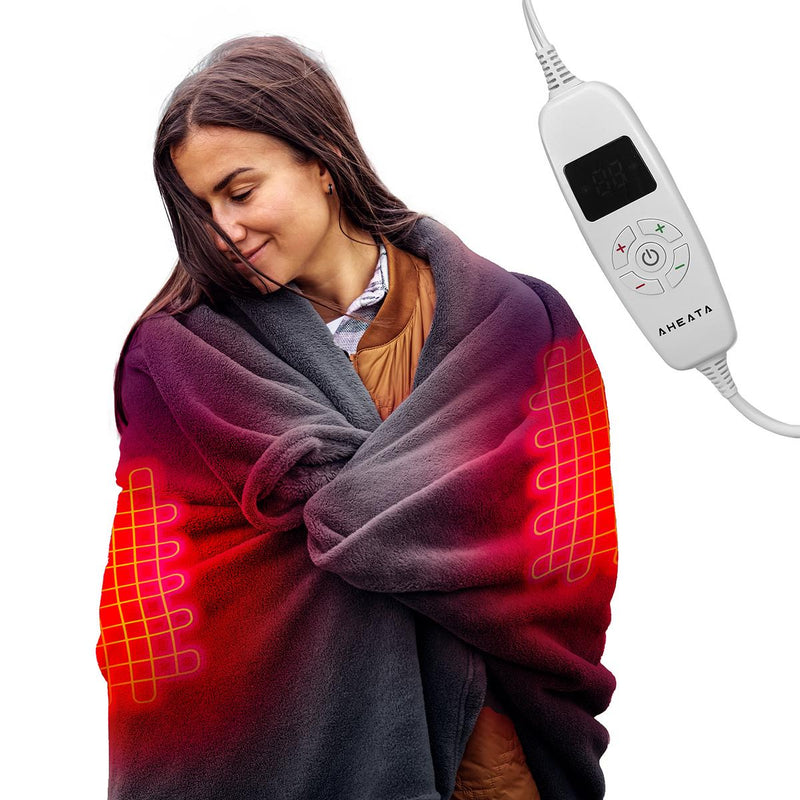 Aheata Heated Throw with Digital Controller - Back